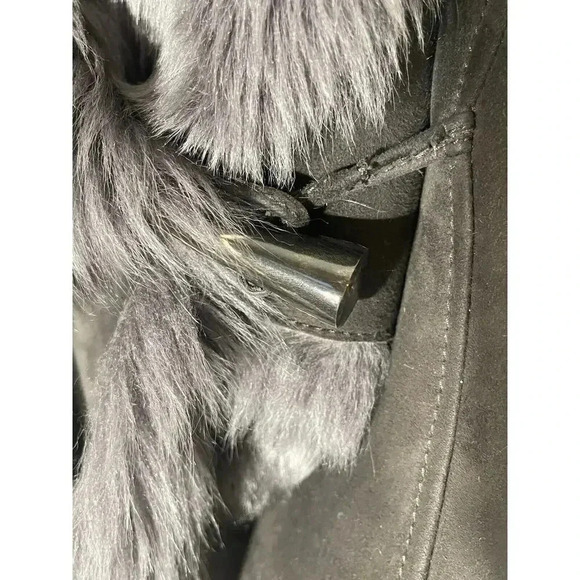 ALL SAINTS Genuine Toscana Shearling Luxe Vest Gillet UK 10 US 6 Brown Gray - Picture 5 of 8